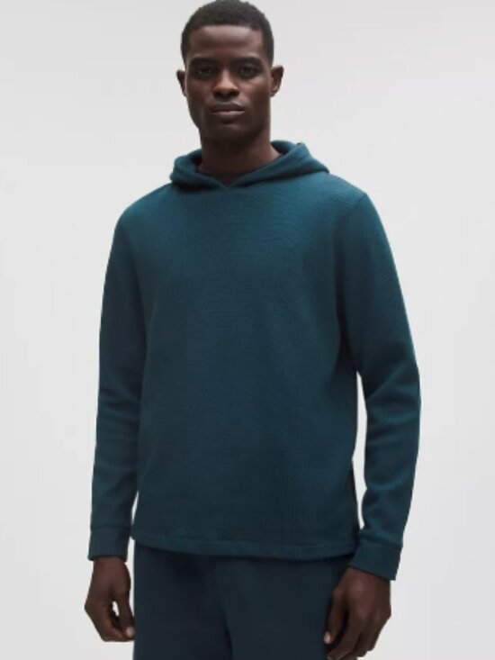 lululemon athletica Other - Lululemon Waffle Knit Hoodie - Indochine Blue - Size M  fits sm- Textured & Soft